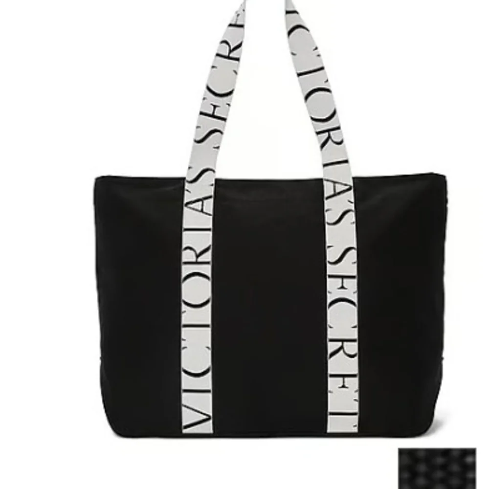 Victoria's Secret Black and White Logo Tote
